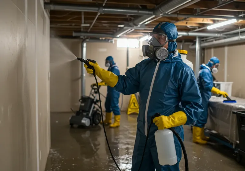 Basement Sanitization and Antimicrobial Treatment process in West Richland, WA